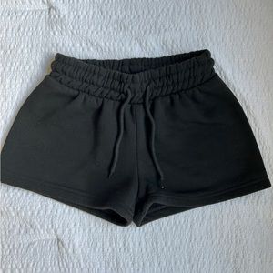 black sweat shorts